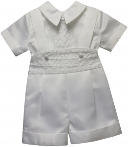 BOYS CHRISTENING SHORT PANTS JUMPER SUIT